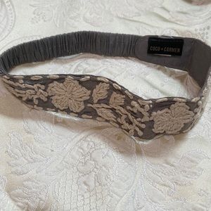 Coco+Carmen cotton and crewel embroidered headband